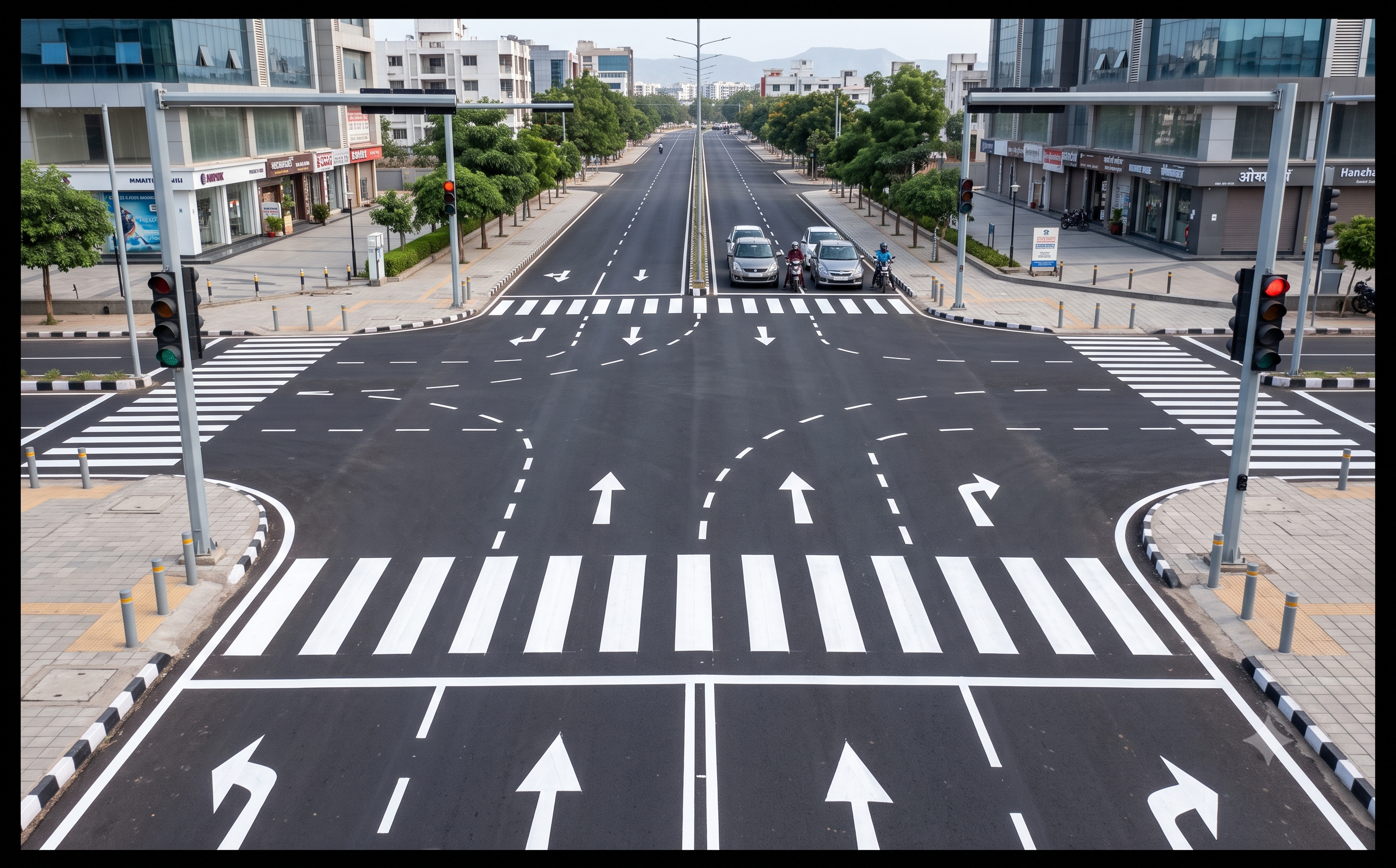 Road marking work in Chennai
