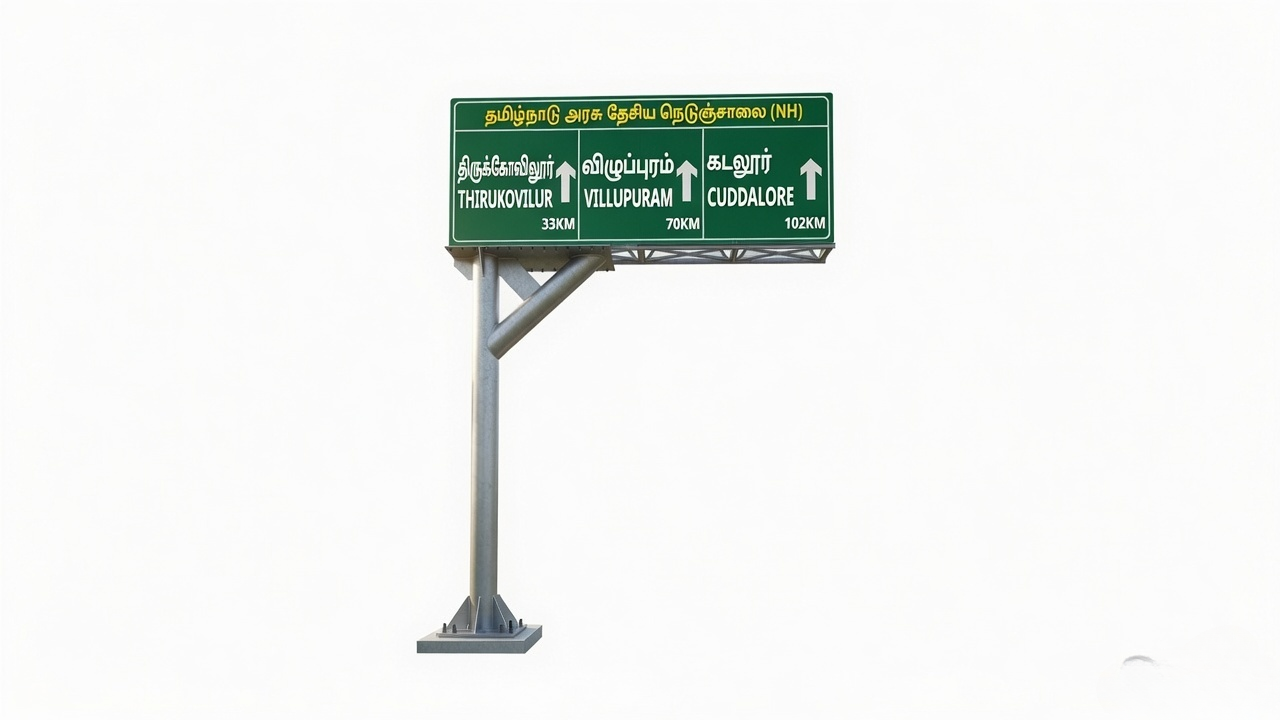 Sign board and cantilever installation